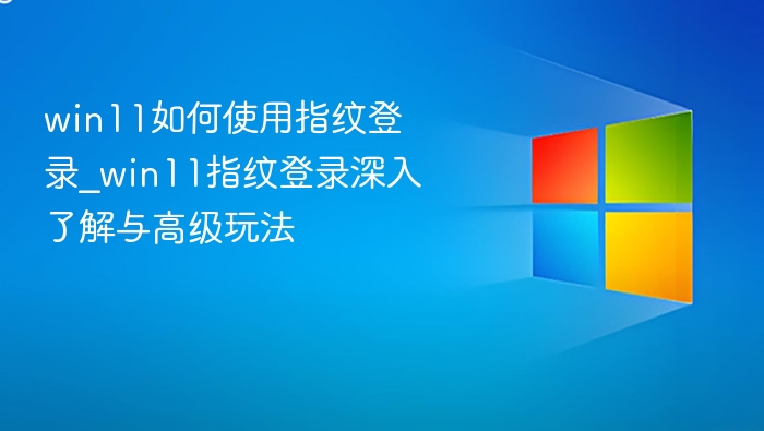 Win11指纹登录设置教程