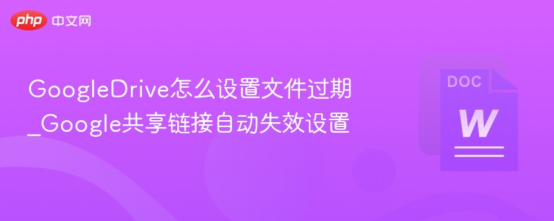 GoogleDrive怎么设置文件过期_Google共享链接自动失效设置