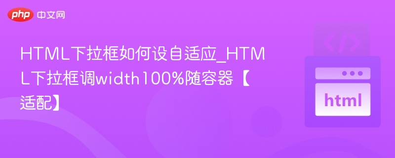 HTML下拉框如何设自适应_HTML下拉框调width100%随容器【适配】