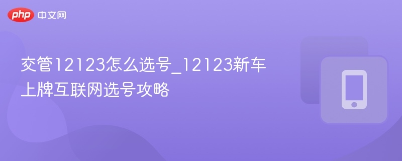 交管12123怎么选号_12123新车上牌互联网选号攻略