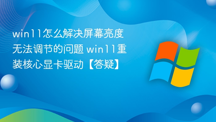 win11怎么解决屏幕亮度无法调节的问题 win11重装核心显卡驱动【答疑】