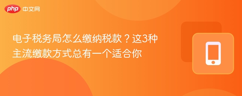 电子税务局怎么缴纳税款？这3种主流缴款方式总有一个适合你
