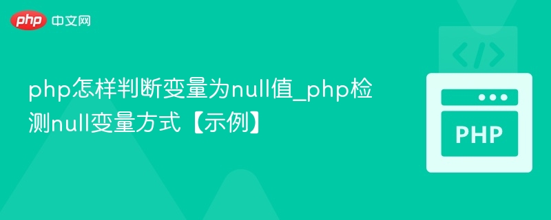 PHP判断变量是否为null的方法及示例