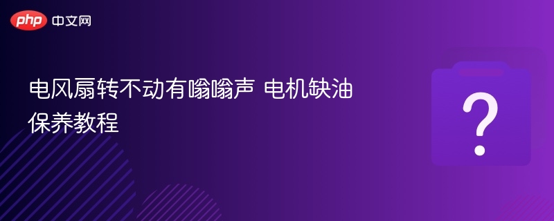 电风扇不转有嗡嗡声，电机缺油怎么处理