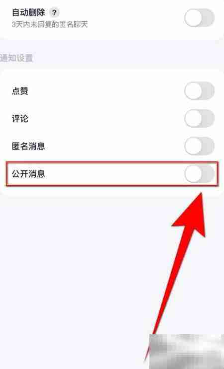 回音如何开启公开消息