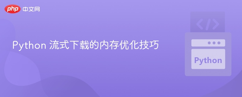 Python 流式下载的内存优化技巧