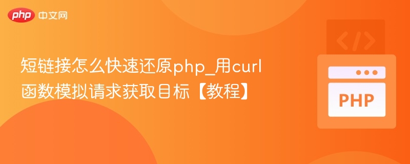 短链接怎么快速还原php_用curl函数模拟请求获取目标【教程】