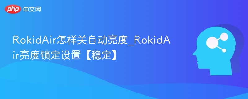 RokidAir关闭自动亮度方法