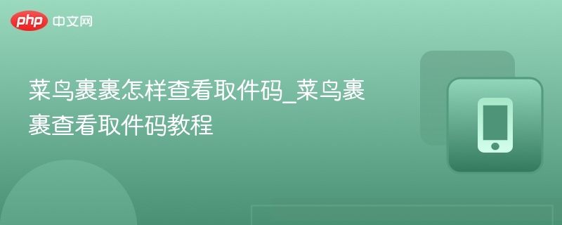 菜鸟裹裹取件码怎么查