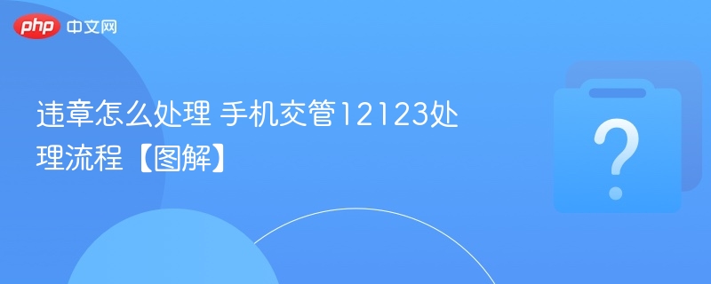 违章处理流程图解手机交管12123操作指南