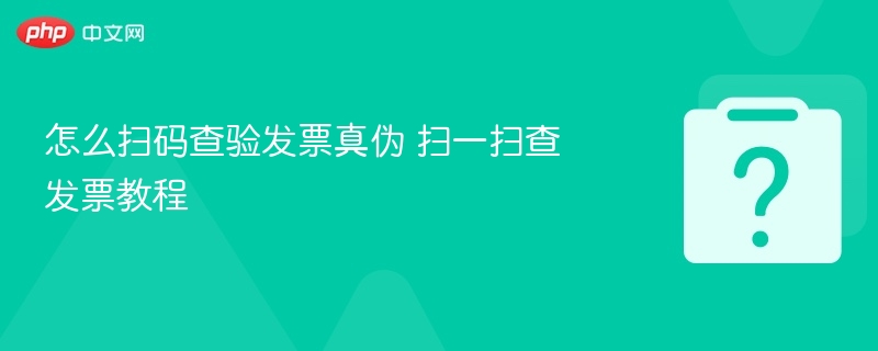 怎么扫码查验发票真伪 扫一扫查发票教程
