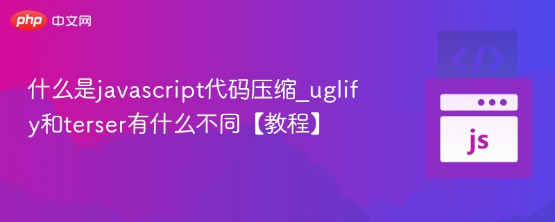 什么是javascript代码压缩_uglify和terser有什么不同【教程】