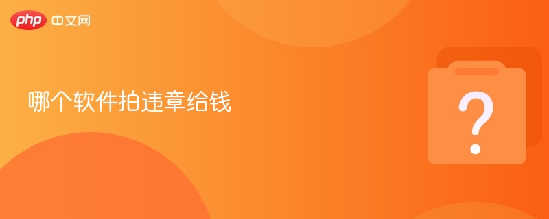 拍违章给钱的软件有哪些？
