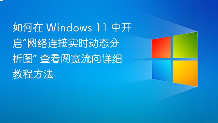 如何在 Windows 11 中开启“网络连接实时动态分析图” 查看网宽流向详细教程方法