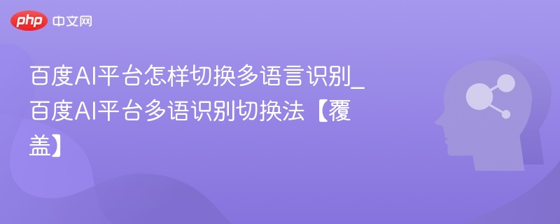 百度AI平台多语言识别切换方法