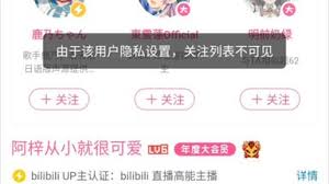 B站如何查看他人关注列表？