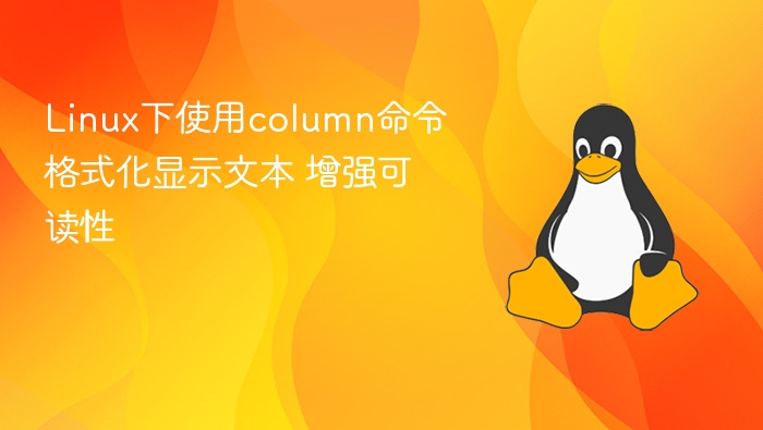 Linux下使用column命令格式化显示文本 增强可读性