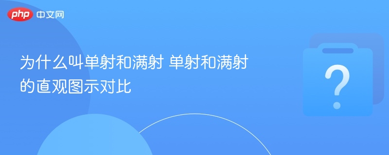 单射满射直观对比解析