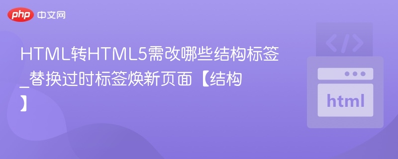 HTML转HTML5需改哪些结构标签_替换过时标签焕新页面【结构】