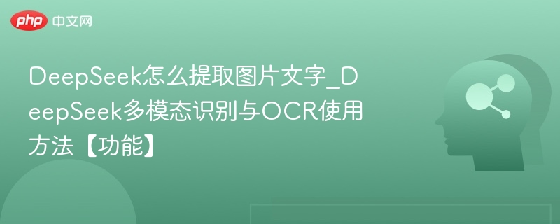 DeepSeek图片文字提取方法及OCR功能详解