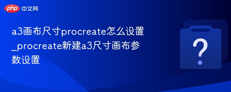 Procreate A3画布设置教程