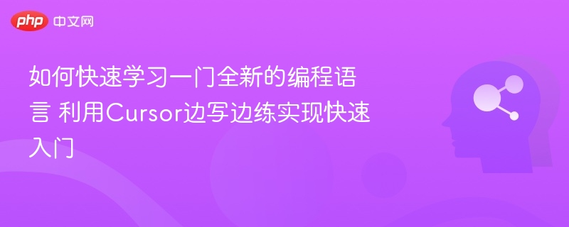 如何快速学习一门全新的编程语言 利用Cursor边写边练实现快速入门