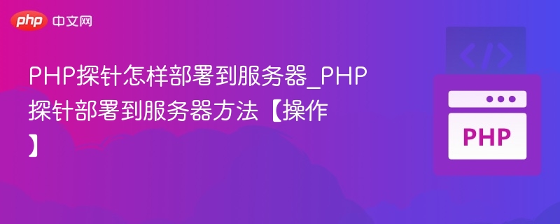 PHP探针部署方法及步骤详解