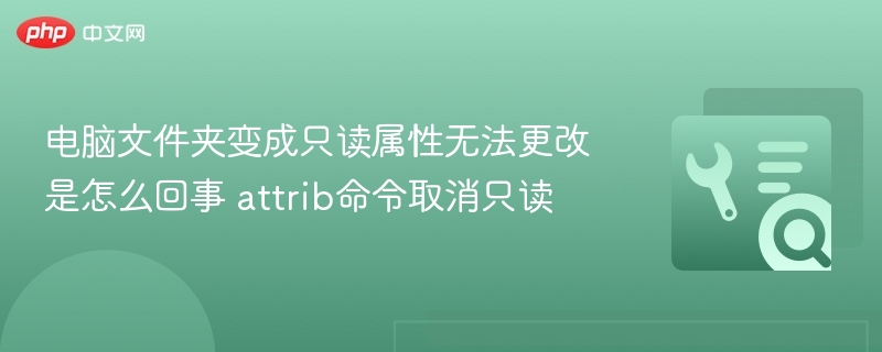 文件夹只读无法修改？attrib命令一键解决