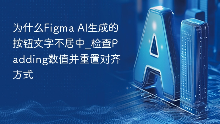 Figma AI按钮文字不居中怎么解决