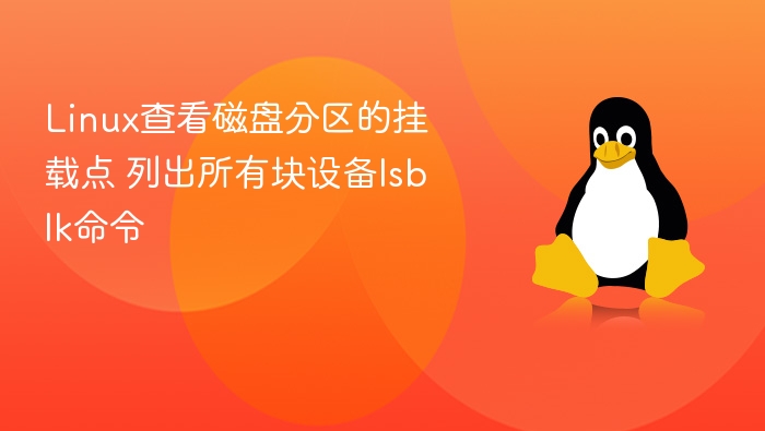 Linux查看磁盘分区的挂载点 列出所有块设备lsblk命令