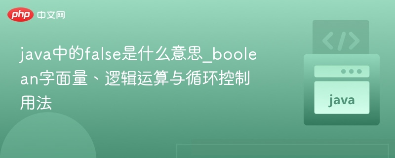 Java中false的含义及布尔运算应用