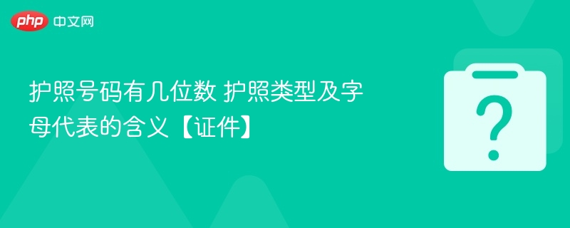 护照号码几位数及类型字母含义解析