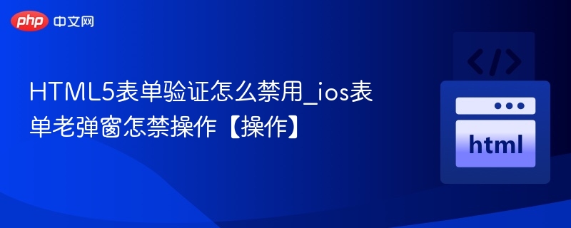 HTML5表单验证禁用方法及iOS弹窗解决教程
