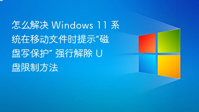 Windows 11 磁盘写保护解决方法
