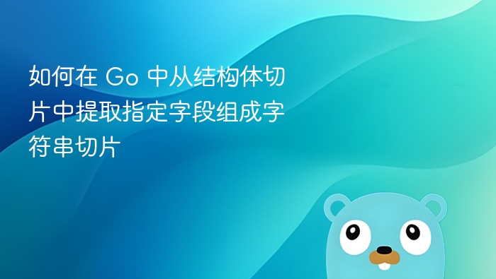 如何在 Go 中从结构体切片中提取指定字段组成字符串切片
