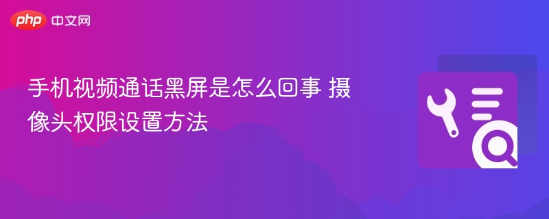 手机视频通话黑屏原因及摄像头权限设置方法