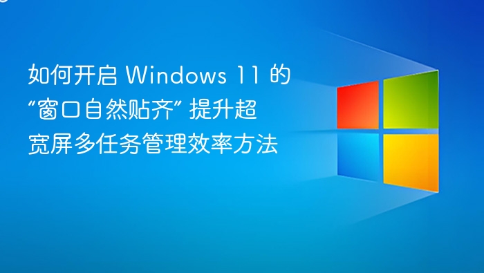 Windows 11 窗口自然贴齐开启教程