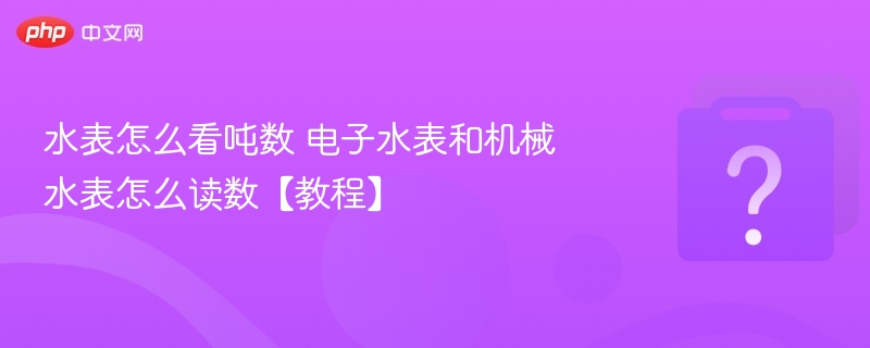 水表怎么看吨数 电子水表和机械水表怎么读数【教程】