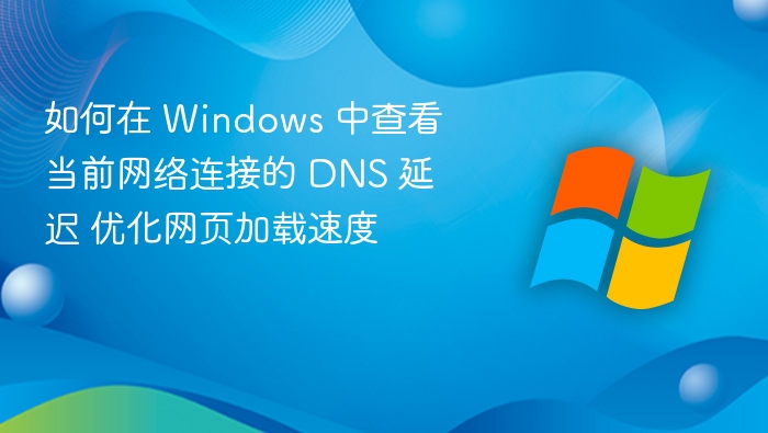 如何在 Windows 中查看当前网络连接的 DNS 延迟 优化网页加载速度
