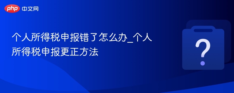 个人所得税申报错了怎么办_个人所得税申报更正方法
