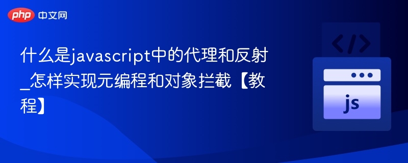 JavaScript代理与反射：实现元编程和对象拦截教程