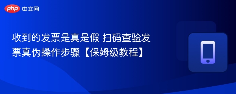 扫码查发票真伪步骤详解教程
