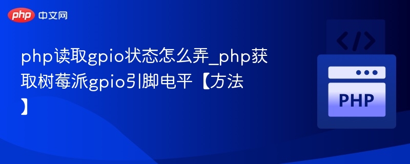 php读取gpio状态怎么弄_php获取树莓派gpio引脚电平【方法】