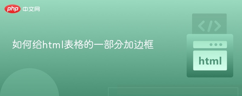 HTML表格加边框方法详解