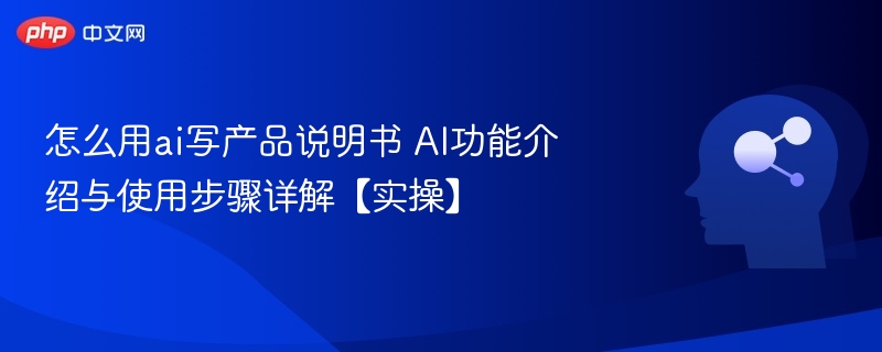 AI产品说明书撰写技巧：功能与使用全解析
