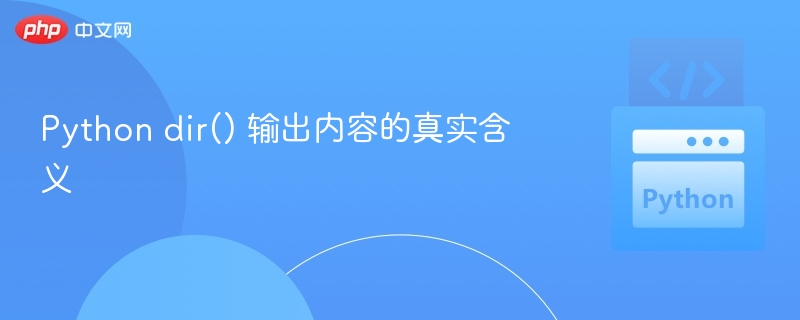 Pythondir()函数使用详解