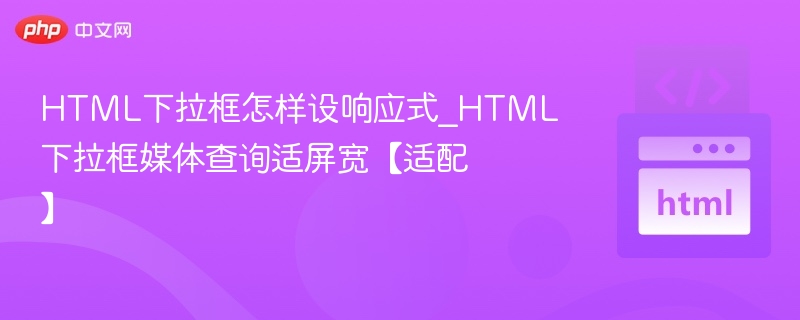 响应式下拉框设置与媒体查询适配技巧