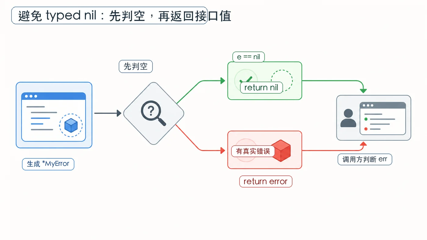 Go 问答：为什么接口变量明明装的是 nil，判断却不等于 nil