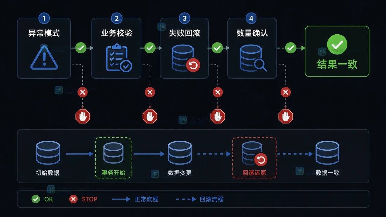 PHP PDO 事务完整工作流：开启事务、提交、回滚和异常模式