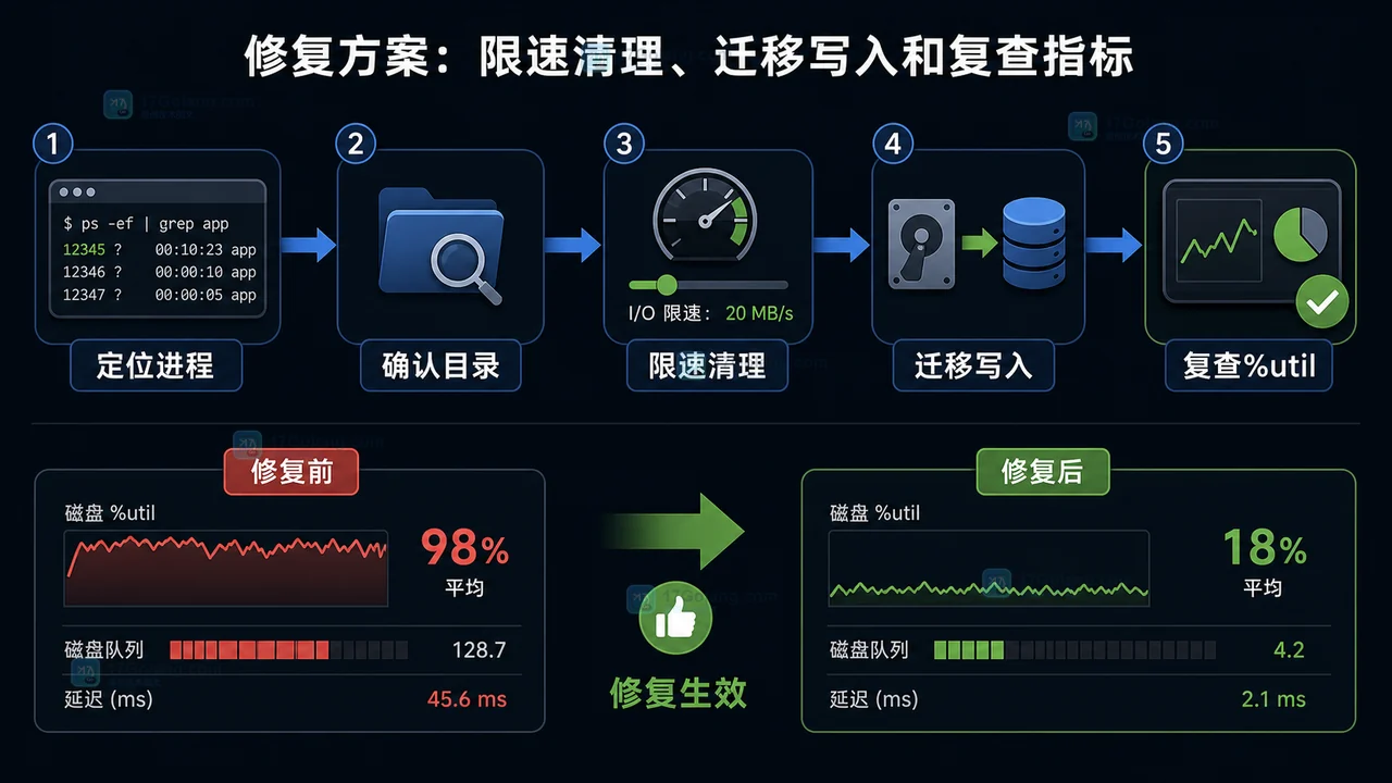 Linux 磁盘 IO 飙高怎么办：从 iostat 到 pidstat 一步步定位